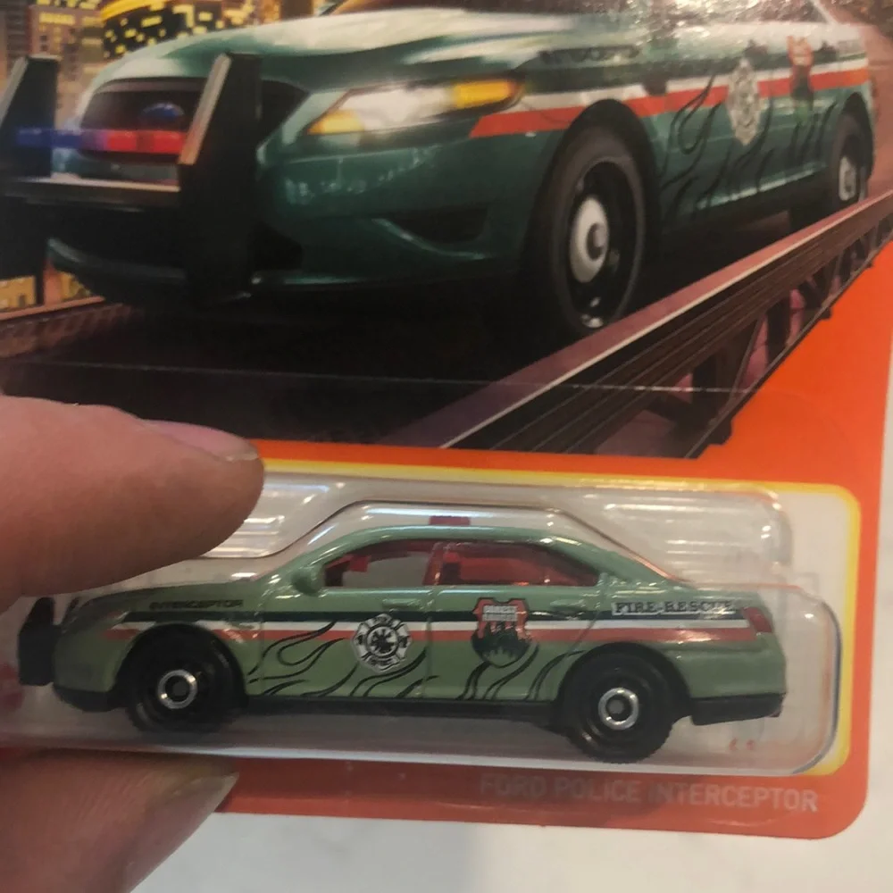 Matchbox Ford Police Interceptor Toy Car - Green